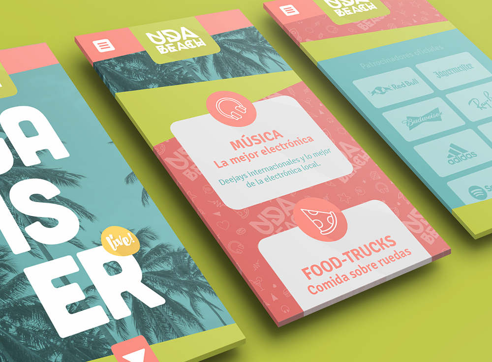 Uda Beach. Diseño web.